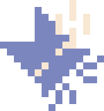 Pixel Ika-chan's left miss pose.