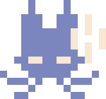 Pixel Ika-Chan's down miss pose.