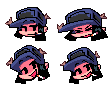 Cassette Girl's pixelated icons.