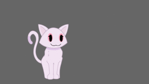 White Cat Idle (Spooky Mansion).gif