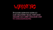 Warning screen for the shader.