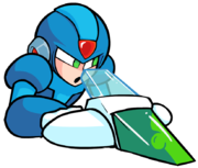 Mega Man X's down pose.