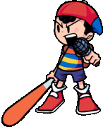 Ness's angry up pose animation.