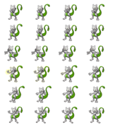 Mewtwo's Shiny version Spritesheet.