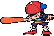 Ness's angry down pose animation.