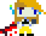 Pixel Curly's Idle Sprite in easy mode.