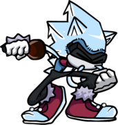 Crystal Sonic down pose.