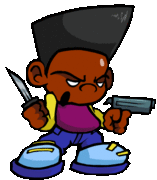 Flash Darnell's animated down pose.