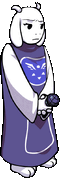 Toriel's animated idle sprite in Heartache.
