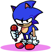 Sonic after getting a Game Over.