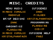 Misc. credits card.