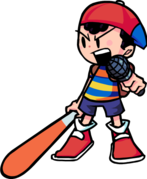 Ness's angry up pose.