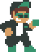 Pixel MatPat's idle sprite.