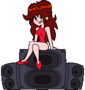 Girlfriend's animated idle Total! Drama! Funkin'!