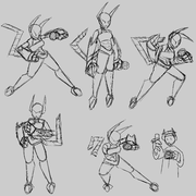 Concepts for Merell's phase 2 poses.