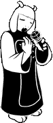 Toriel's battle animated down pose.