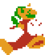 Luigi's underwater down pose.