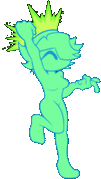 Rockette's Shiny animated up pose.