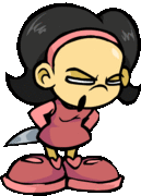 Flash Nene's animated down pose.