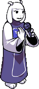 Toriel's animated right pose in Heartache.