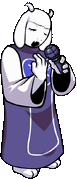 Toriel's animated down miss pose in Heartache.