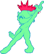 Rockette's Shiny animated right pose.