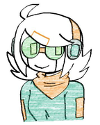 A bust drawing of Lu-C