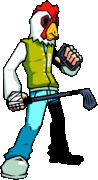 Jacket's animated right pose.