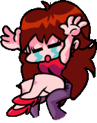 GF crowdsurfing animated crying sprite.