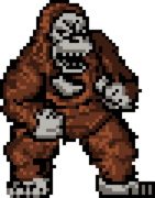King Kong's down pose.