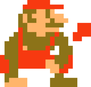 Weird Mario's down pose.