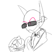 Drawing of Merell with sunglasses