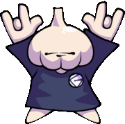 Garlic Dude's animated crying sprite as an speaker.