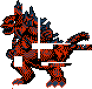 Replay Godzilla's left miss pose.