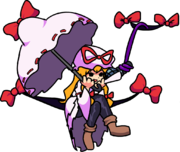 Yukari's down pose.