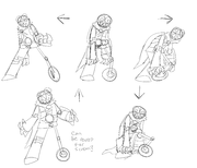Concepts for Amalgamation Click-Tick's poses.