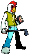 Jacket's animated idle sprite.
