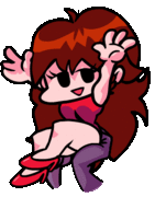 GF crowdsurfing animated idle sprite.