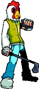 Jacket's animated up pose.