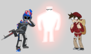 Crystal versions of Xigmund, Agent Cupcake, and Harold.