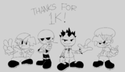 A drawing commemorating 1,000 followers on the Crystal Twitter account.
