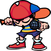 Ness's down pose.