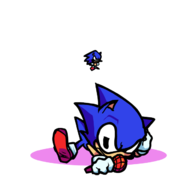 Sonic on the Continue screen.