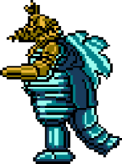 Classic Moguera's down pose.