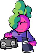 Beet Girl sprite in the background.